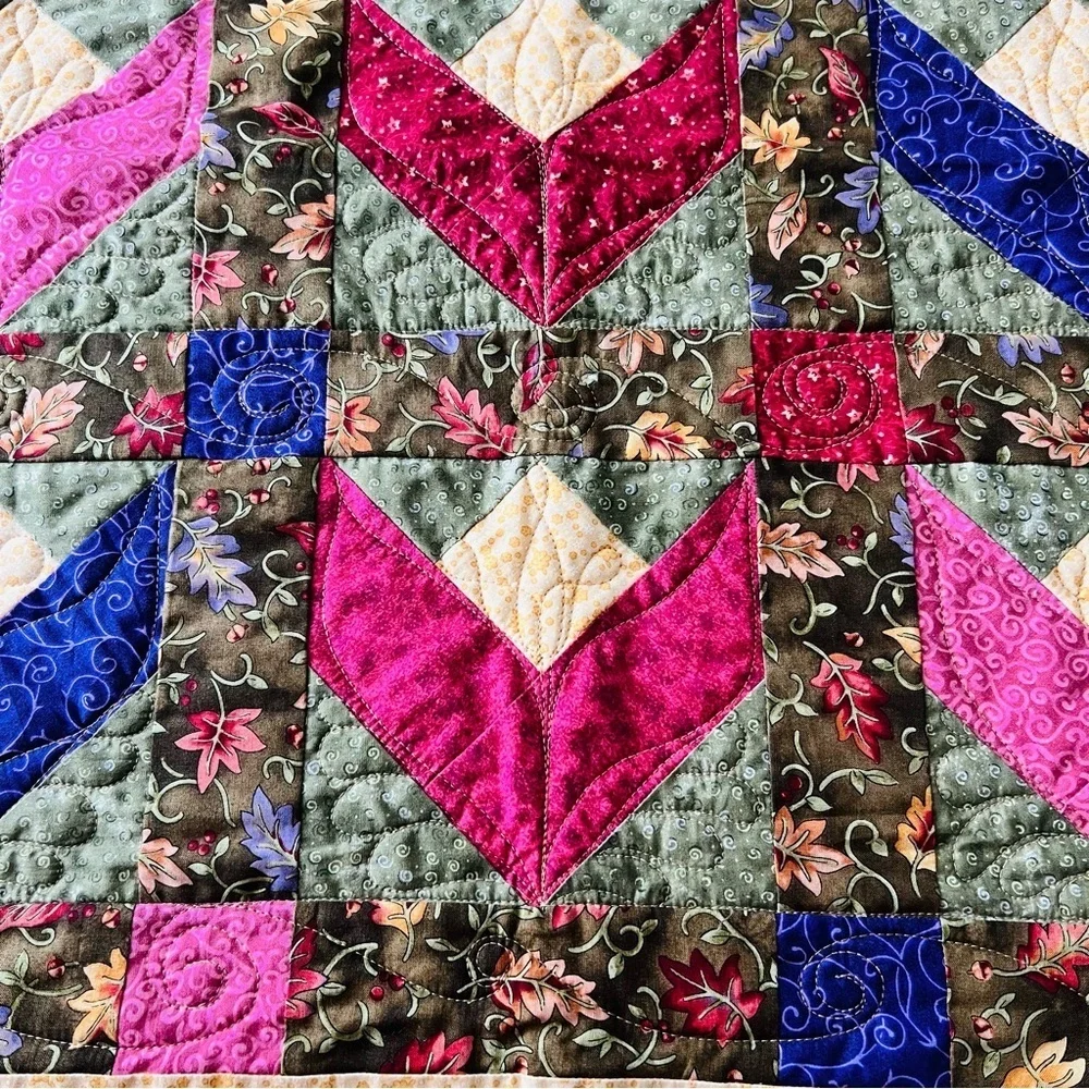41”x41” New Handmade Cotton Patchwork Quilt. Wall Hanging Quilt.